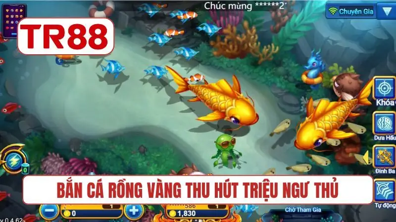 Bắn Cá Rồng Vàng thu hút triệu ngư thủ